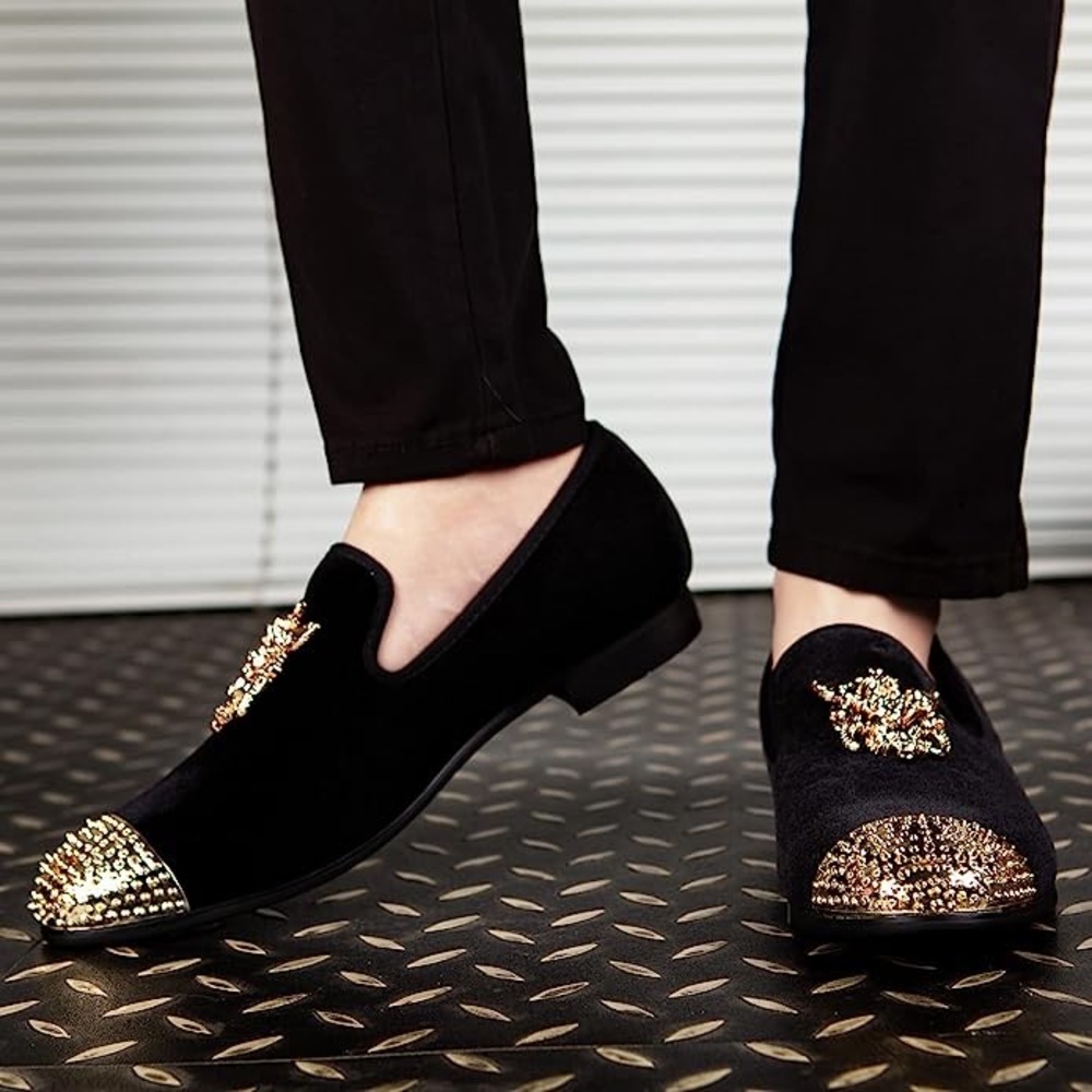 Loafers Dress Shoes with Metal Embellishments Party Luxury Loafer Shoes